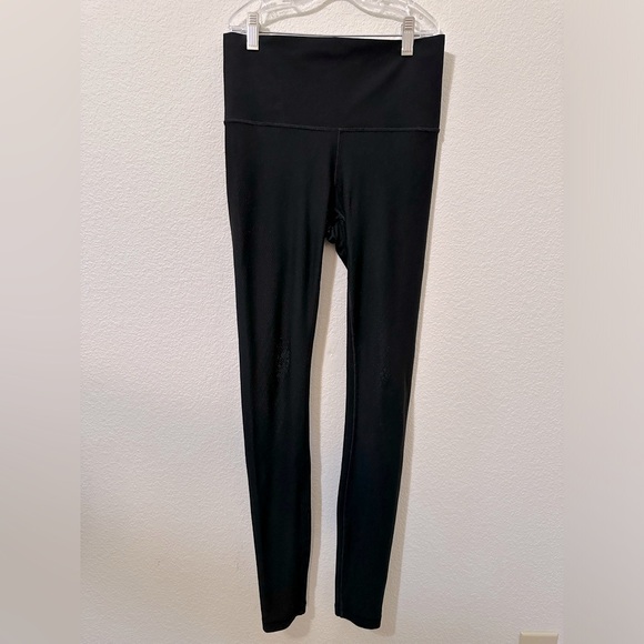 🏃🏻‍♀️RARE🏃🏻‍♀️LULULEMON Mapped Out High-Rise Tight 28" Black/Black Leggings - Picture 7 of 13